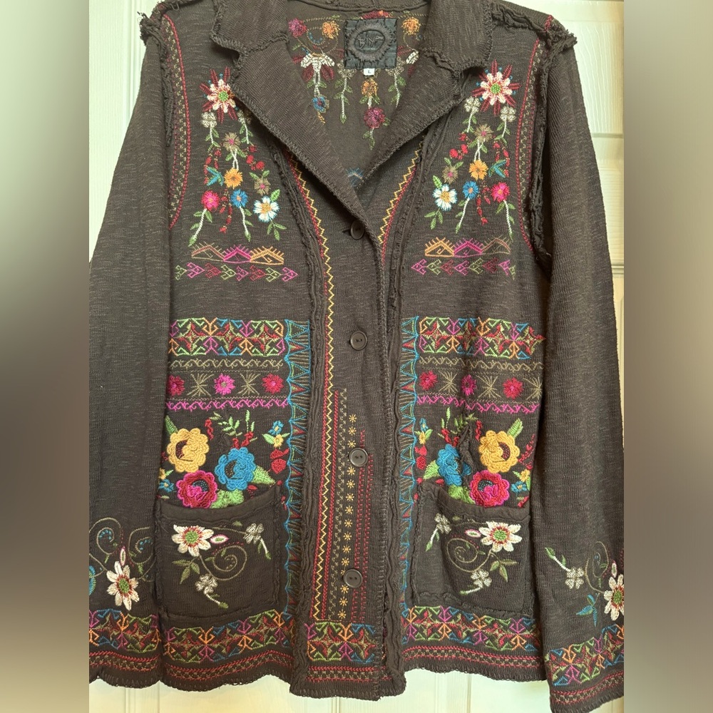 BIYA by Johnny Was chocolate brown cardigan